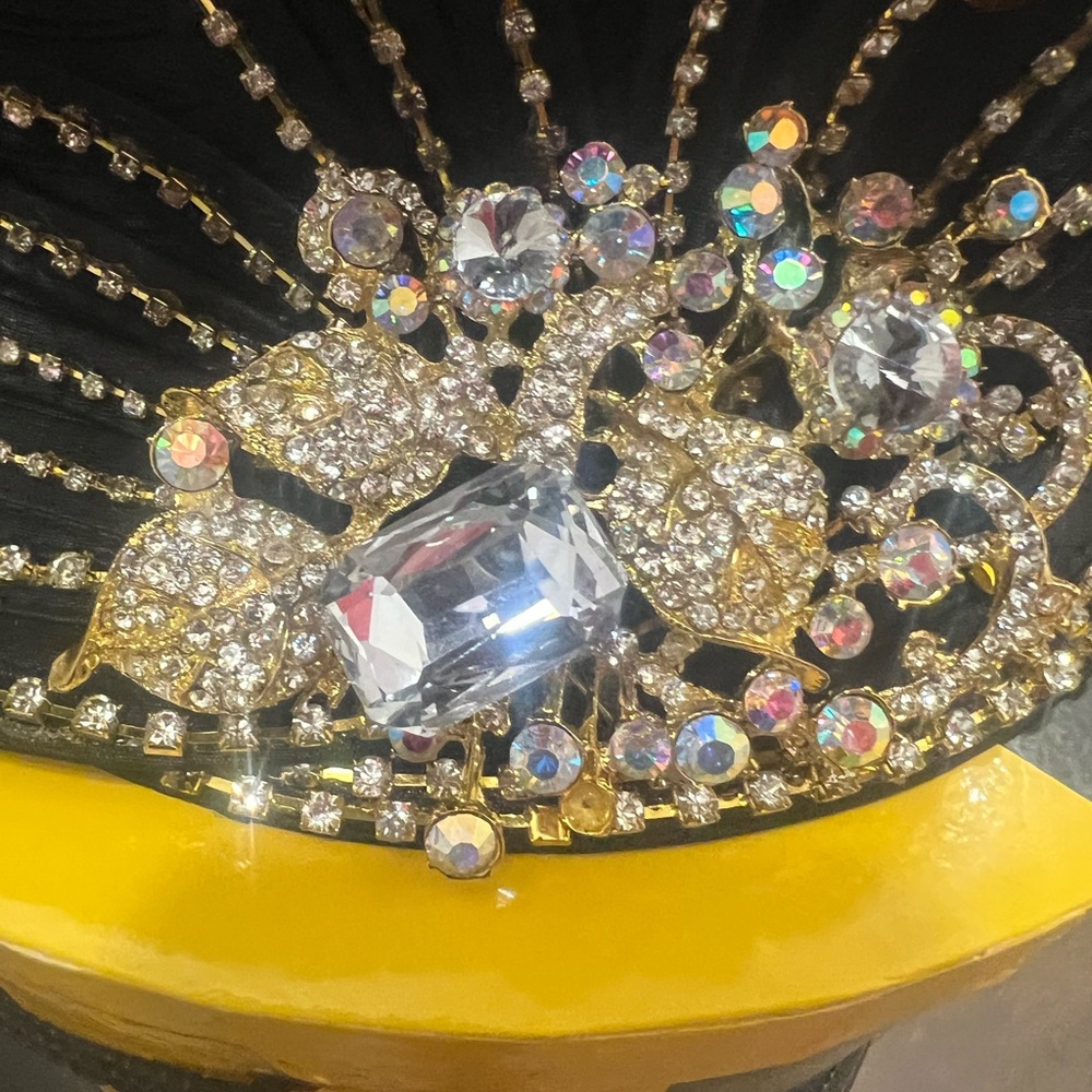 ❤️#5 Donna Vinci Black & Gold Church Lady Hat. Stunning & Elegant. - Picture 2 of 6